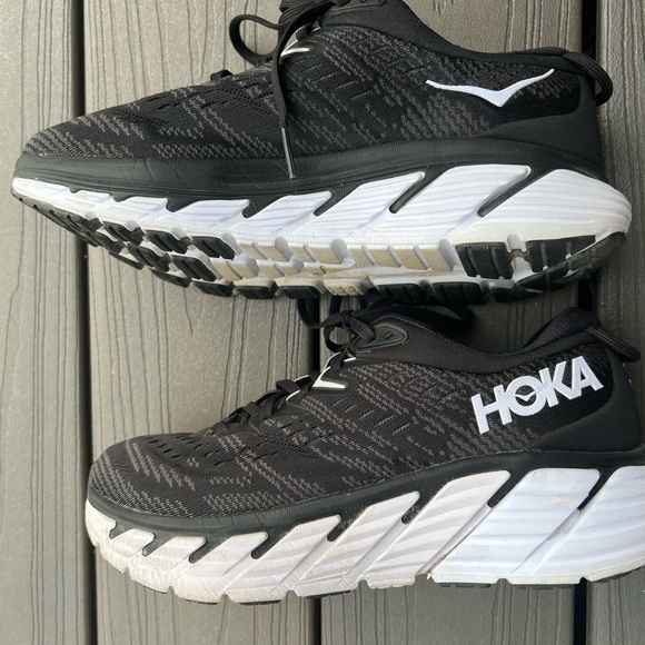 Preowned Hoka Gaviota 4 Black/white running shoes size 7.5 Wide Women’s - Picture 4 of 8